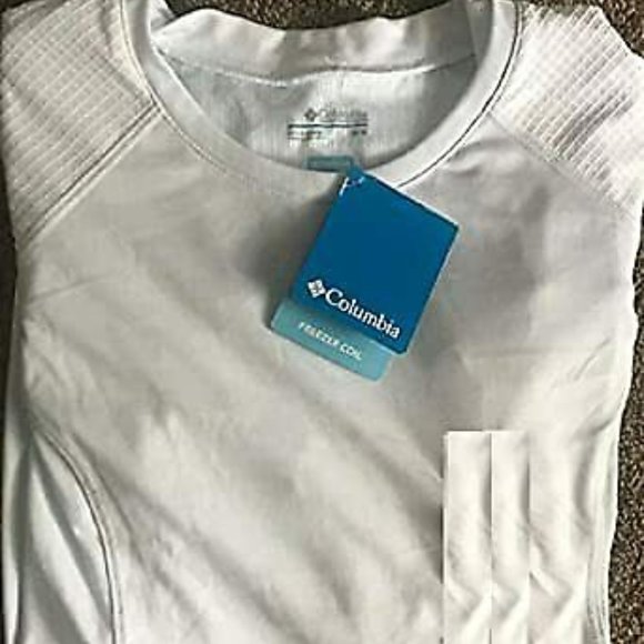 COLUMBIA Womens White Shirt Freezer Coil L/S Crew - Picture 5 of 5